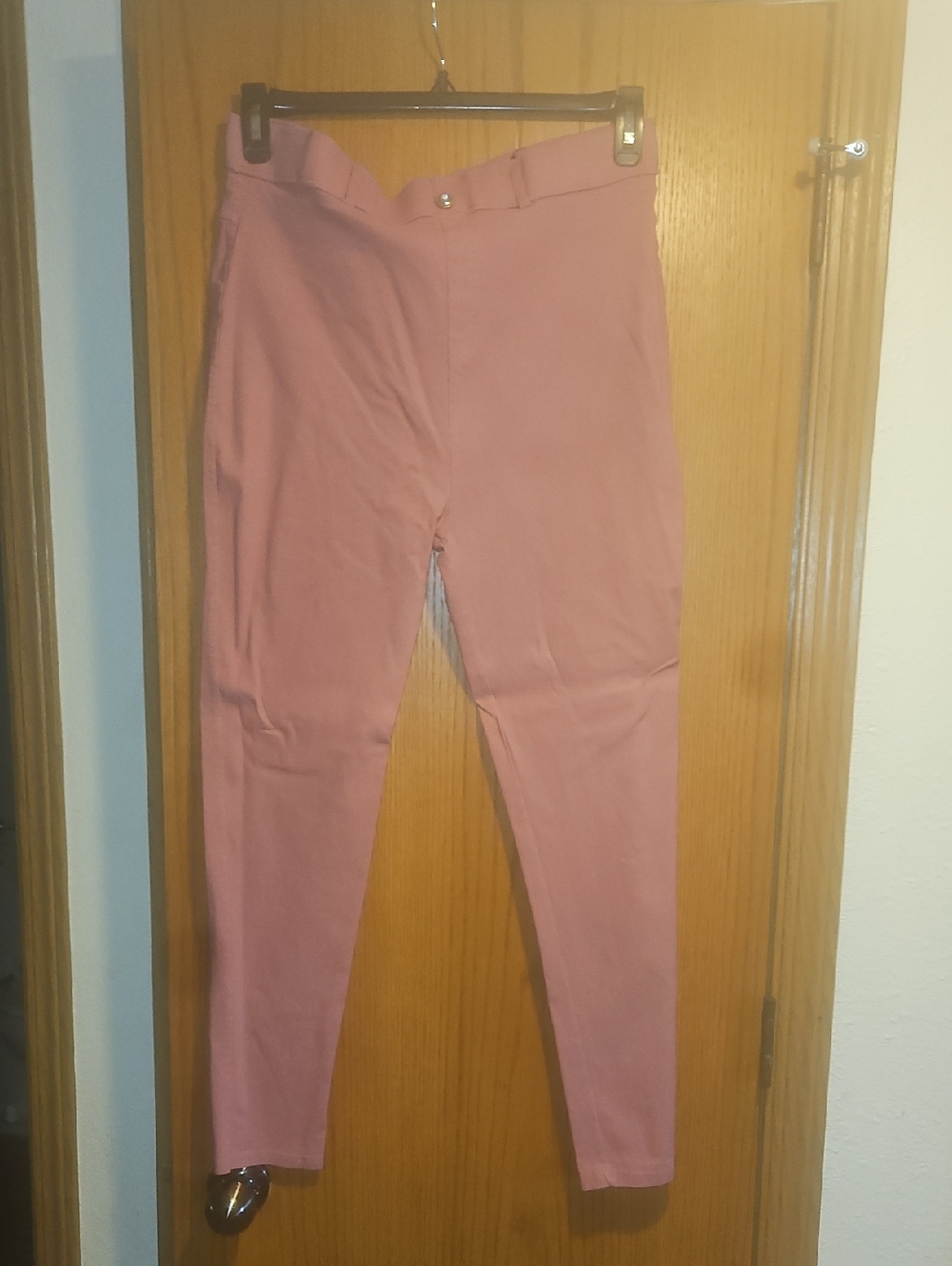 High-Rise Dusty Pink Skinny Pants